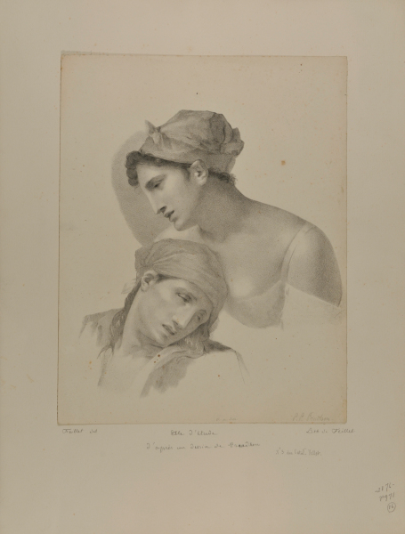 Studies of Heads for the Two Adult Figures in “The Unhappy Family’