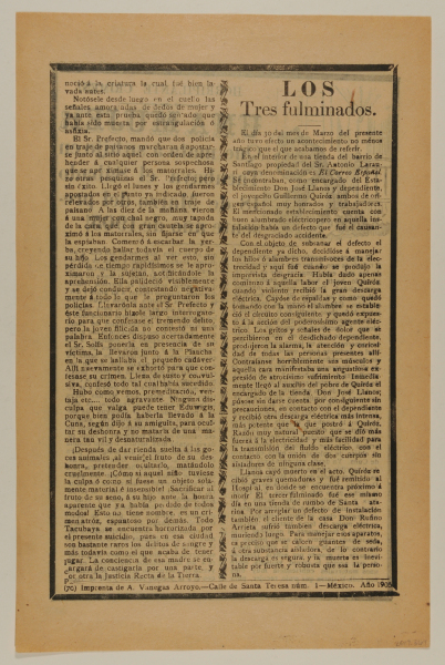 Horripilante Crimen! Una Mujer que mata á su hijo en Tacubaya el Sábado 18 de Marzo del presente año de 1905! - Image 3