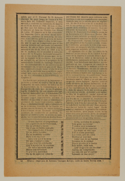 El Fusilamiento Del Soldado Bruno Apresa En el Llano de la Vaquita, el día 29 de Abril de 1904 á las 6 de la mañana. - Image 3
