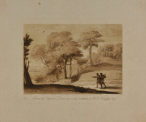 Landscape with Two Figures Walking at the Right