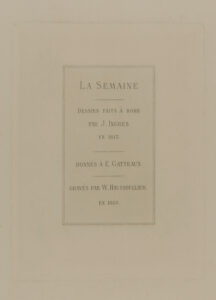 Title plate for “La Semaine”