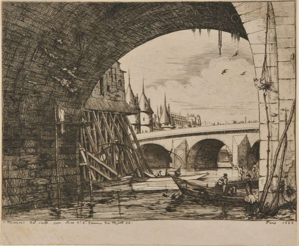 An Arch of the Notre-Dame Bridge, Paris - Image 4