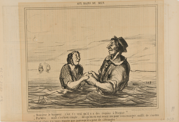 Mr.Lifeguard…. is it true there are sharks at Dieppe? – Of course… but it is pretty simple… as soon as you see one coming to eat you, all you have to do is lay down sideways. He won’t eat you for fear of choking to death. - Image 2