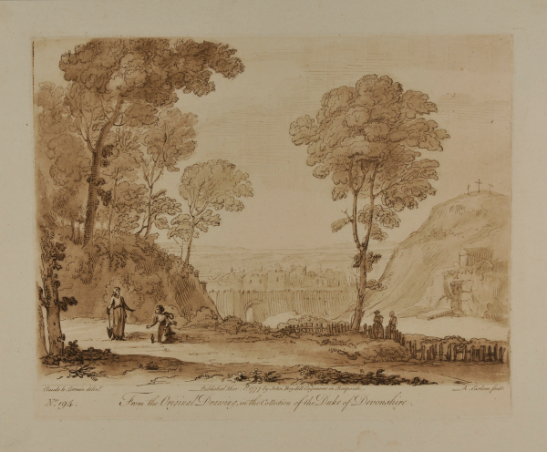 Landscape, with Christ’s Appearance in the Garden, and a View of Jerusalem and Mount Calvary