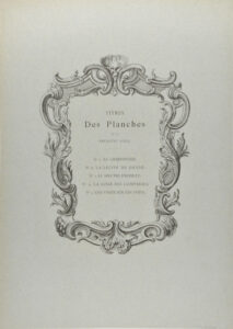 Contents list from the series “Eaux-fortes sur l’Opéra”