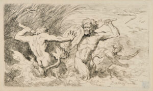 Satyr, Bacchante, Battling a Sea Monster
