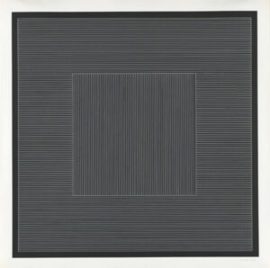 Nine Geometric Figures (White Lines on Black)