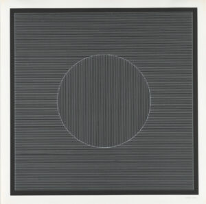 Nine Geometric Figures (White Lines on Black)