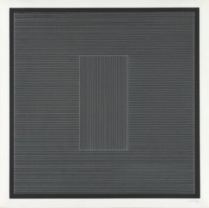 Nine Geometric Figures (White Lines on Black)