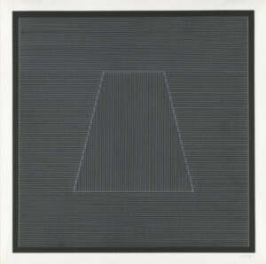 Nine Geometric Figures (White Lines on Black)