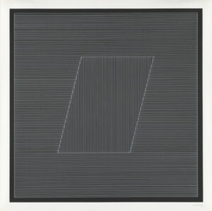 Nine Geometric Figures (White Lines on Black)