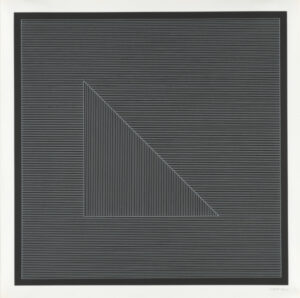 Nine Geometric Figures (White Lines on Black)