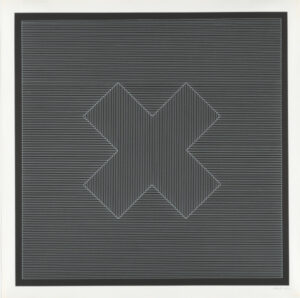 Nine Geometric Figures (White Lines on Black)