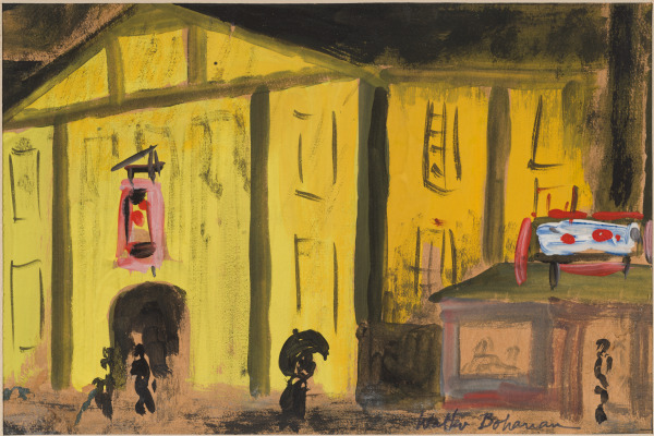STUDY, STREET SCENE AT NIGHT
