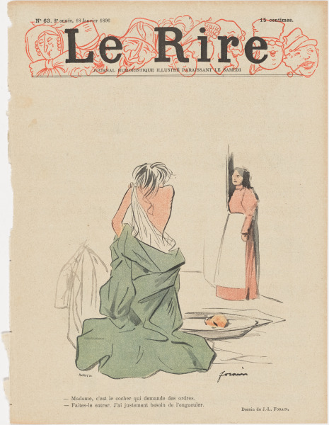 MADAME, C'EST LE COCHER QUI DEMANDE DES ORDRES. FAITES-LE ENTRER. J'AIN JUSTEMENT BESOIN DE L'ENGUEULER'