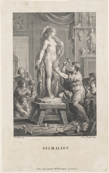 PYGMALION AT WORK ON HIS STATUE OF GALATEA