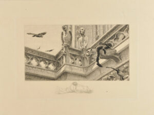 The Hunchback Climbing on the Gargoyle