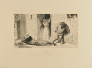 The Hunchback Rescuing Esmeralda from the Priest