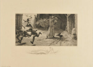 The Student Beating Away the Beggars