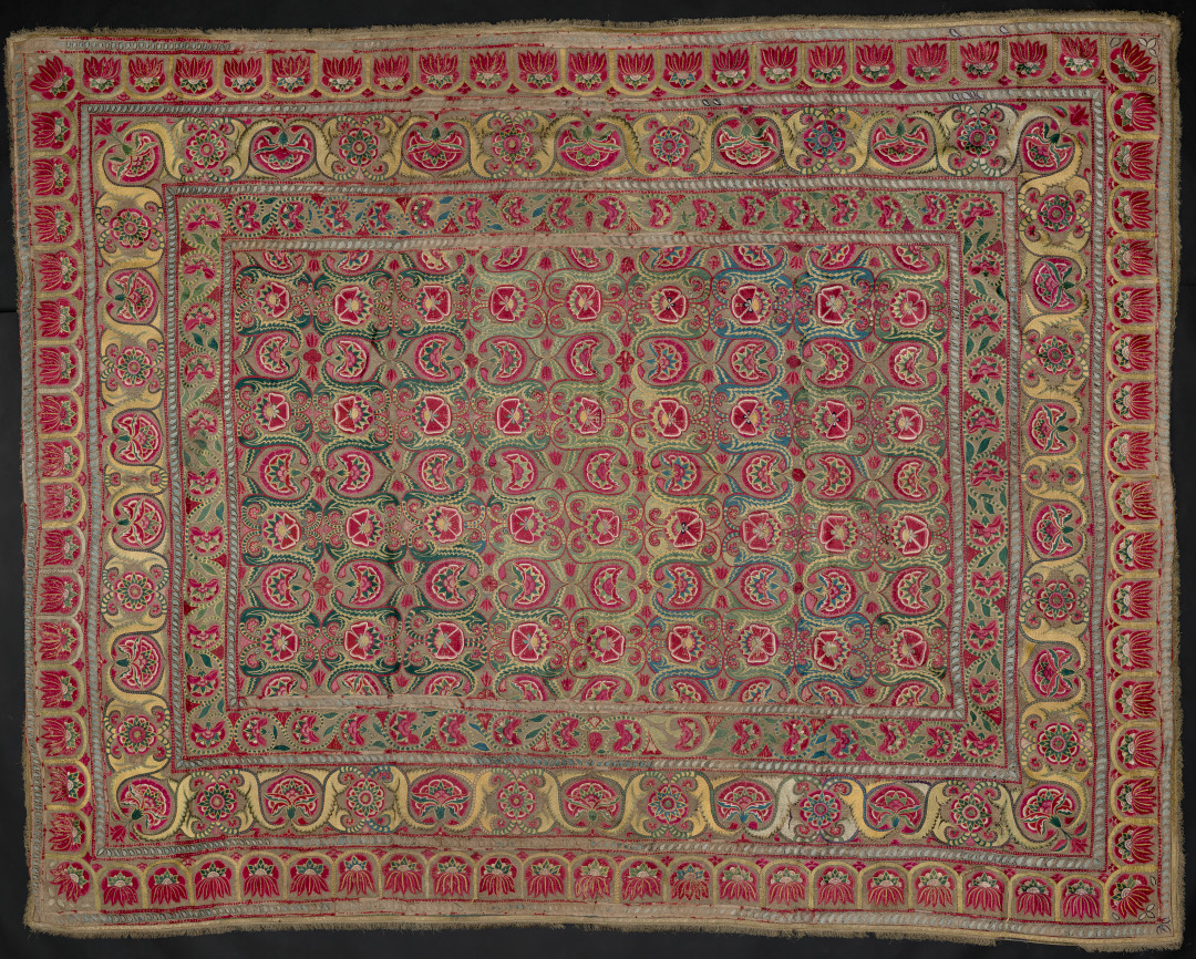 Floor Spread with Lotus Blossoms and Other Floral Motifs