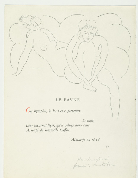 STUDY FOR HEADPIECE FROM "THE FAUNE" (REFUSED ETCHING)