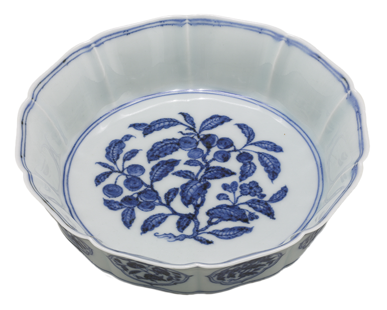 Brush Washer with Design of Fruit and Flowers