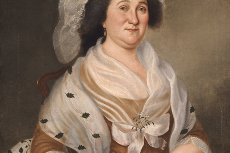 Charles Peale Polk, Mrs. Elijah Etting, 1792, oil on canvas, 35 5/8 x 27 5/8 in.