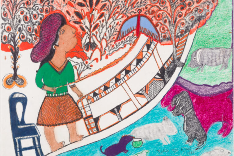 WOMAN FLYING A BUTTERFLY KITE