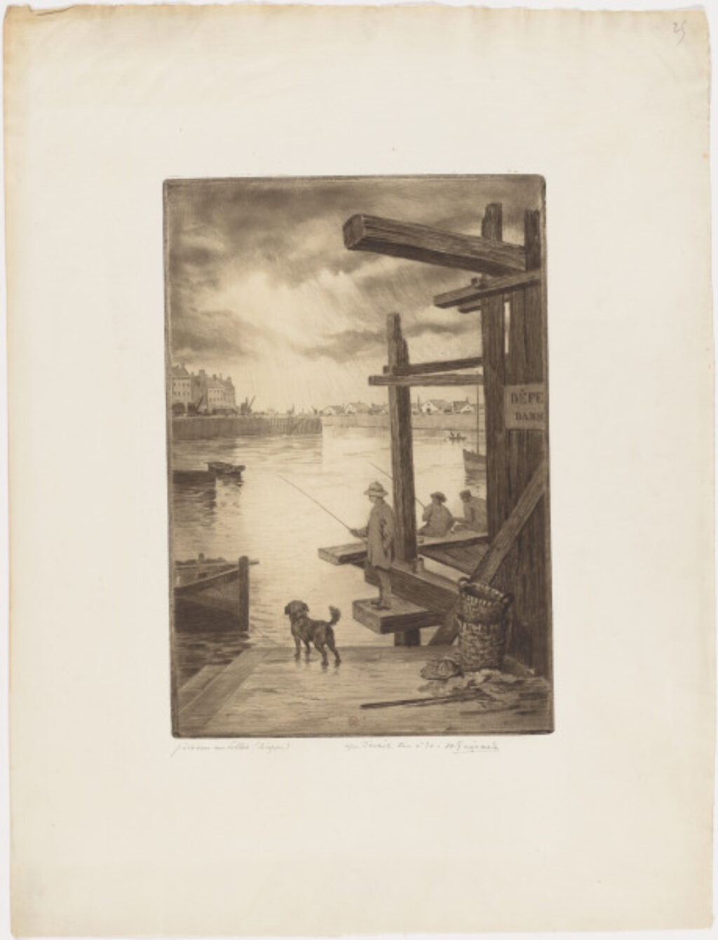 Échafaudages dans la Cale au Pollet, Dieppe