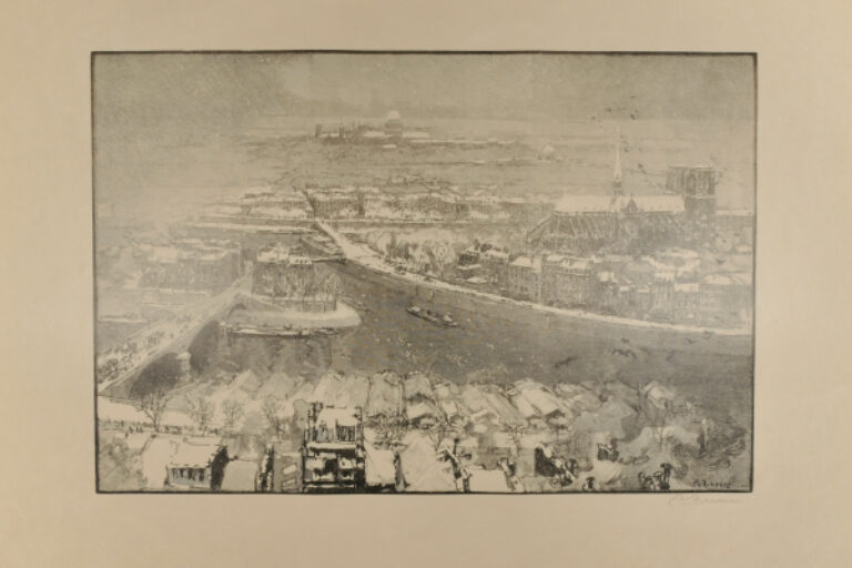 PARIS SOUS LA NEIGE, VU DU HAUT DE SAINT-GERVAIS