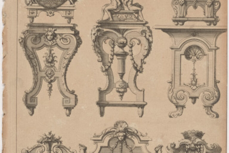 PORTES A HORLOGES, CARTOUCHES, VASES ET PENDULES