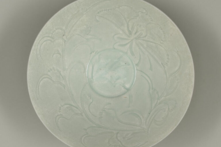 Bowl with Incised Peony Design