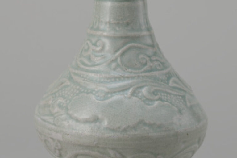Vase with Molded Lotus Decoration