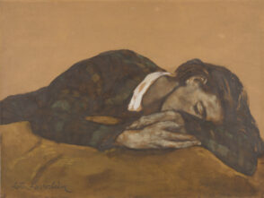 Traute asleep on the sofa