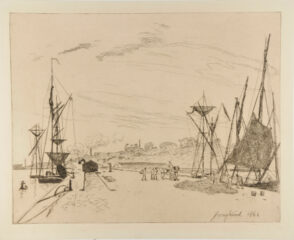 View of the Railroad Dock at the Port of Honfleur