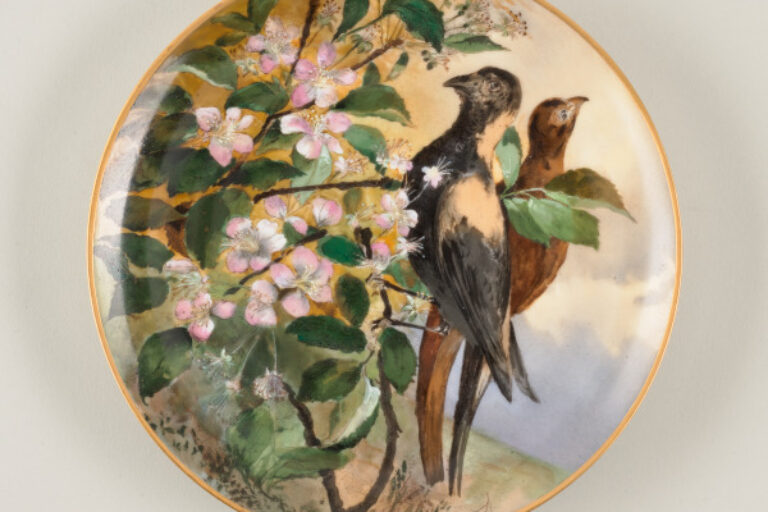 "RICE OR REED BIRD" GAME PLATE