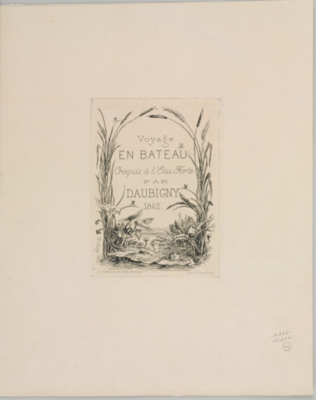 Title plate from the series “Voyage en bateau” - Image 1