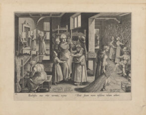 The Silkworm Eggs Spread Out on Shelves