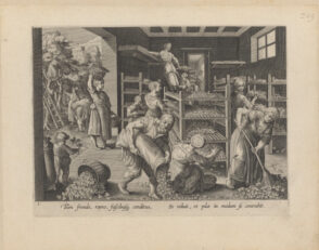 The Gathering of Mulberry Leaves and the Feeding of the Silkworms