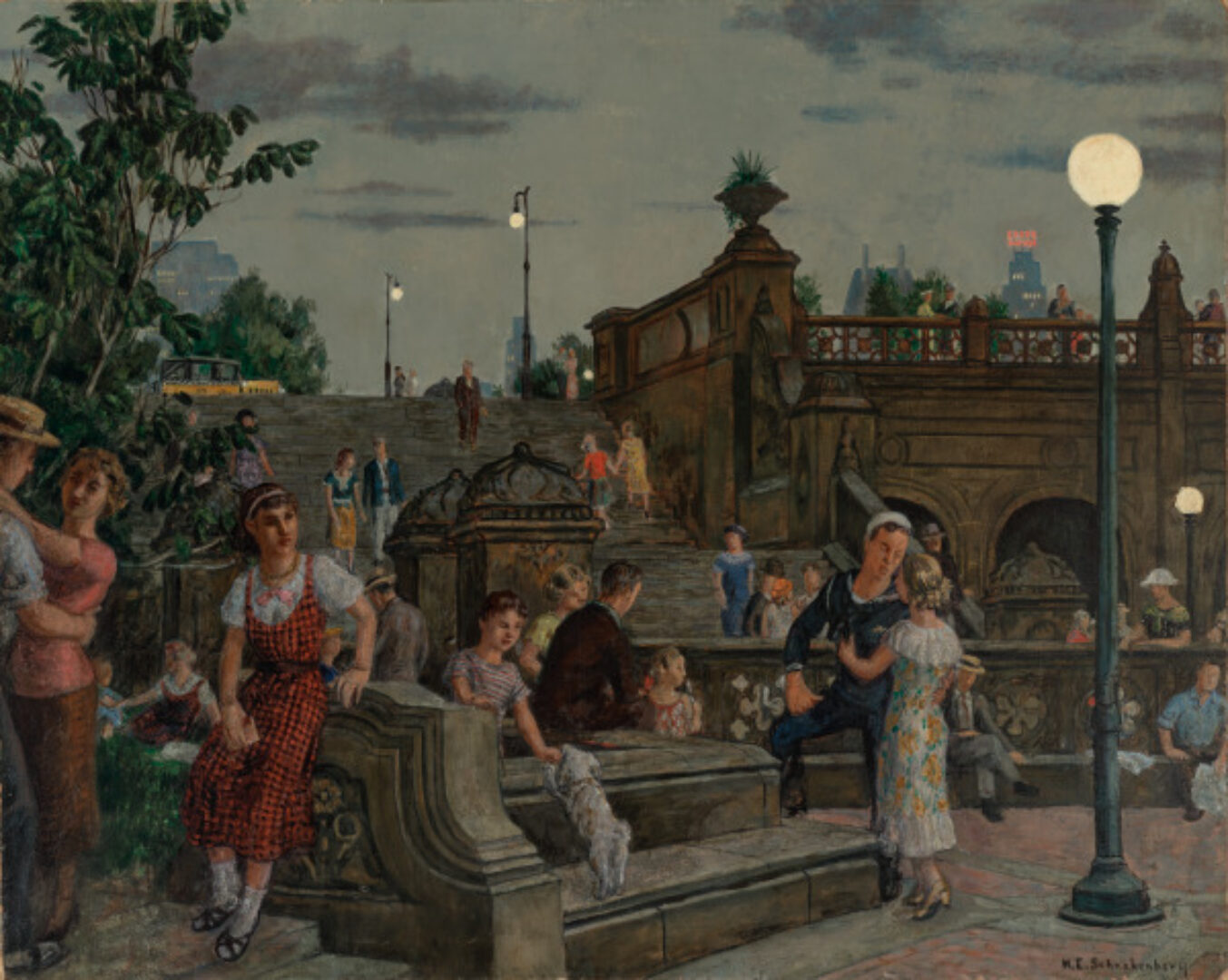SUMMER EVENING, BETHESDA FOUNTAIN, CENTRAL PARK