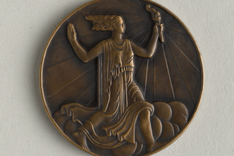 "WOMAN WITH TORCH OR CIVILIZATION" MEDAL