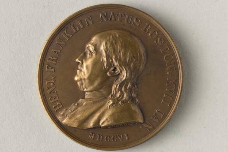 "BENJAMIN FRANKLIN NATUS BOSTON" MEDAL