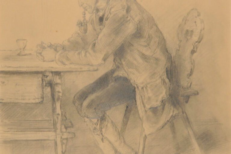 Man with Pipe, Sitting at a Table