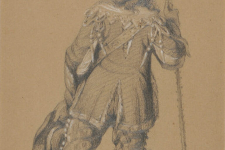 Soldier in 17th Century Costume, as Seen from the Back