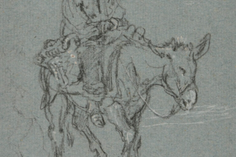 Man Riding a Donkey