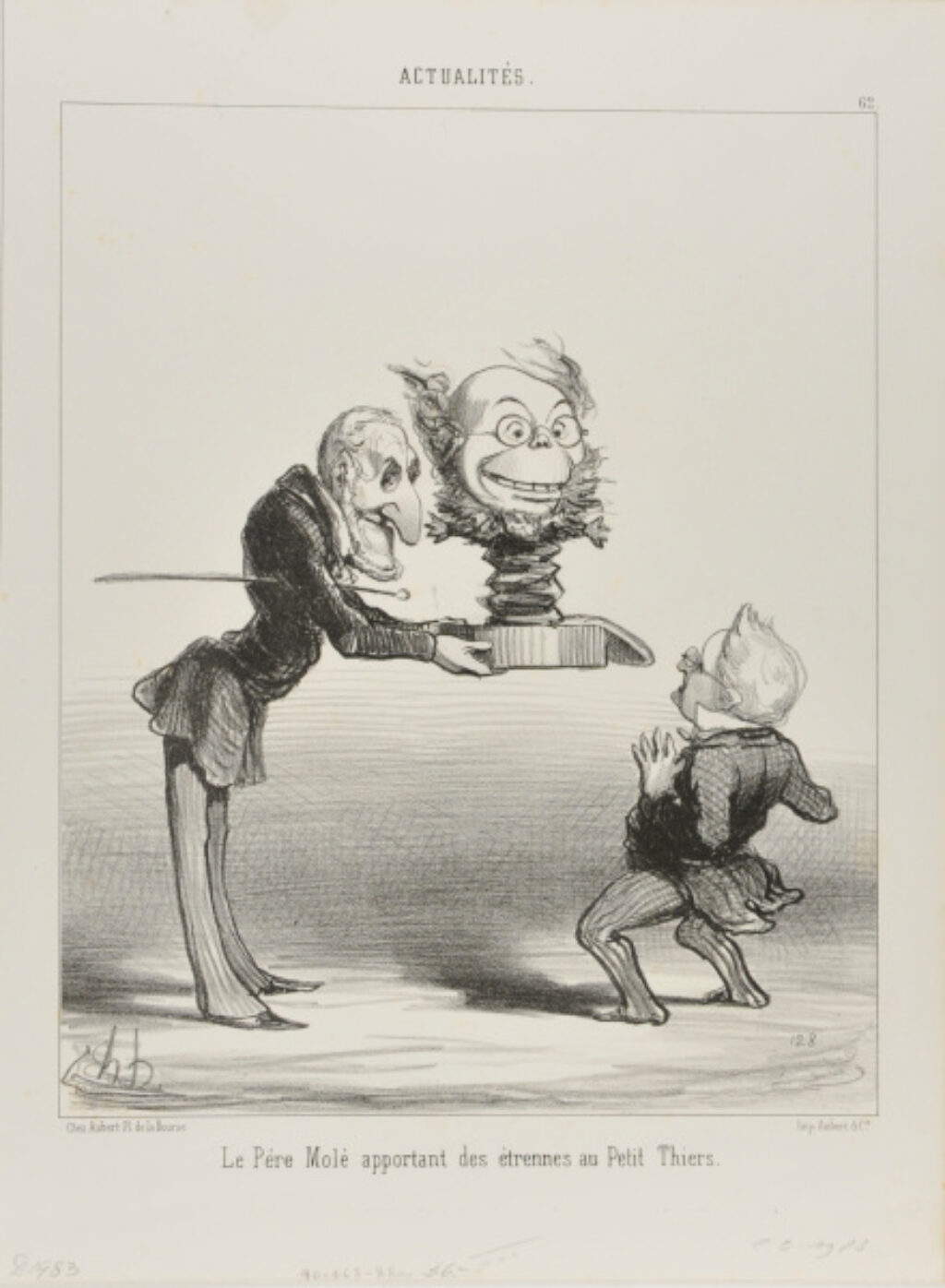 Le Père Molé apportant des étrennes au Petit Thiers.