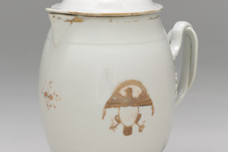 Export Covered Cider Jug Decorated with American Eagle