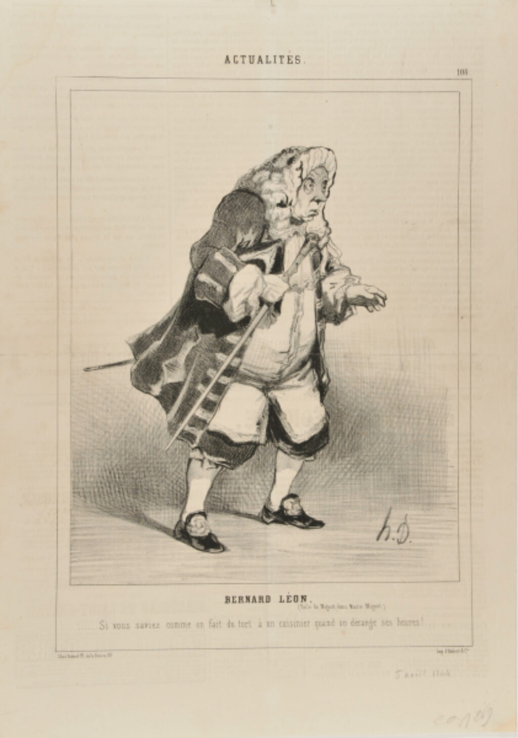 Bernard Léon, Role de Mignot (Rôle de Mignot, dans Marie Mignot)….. Si vous saviez comme on fait du tort à un cuisinier quand on dérange ses heures!……..