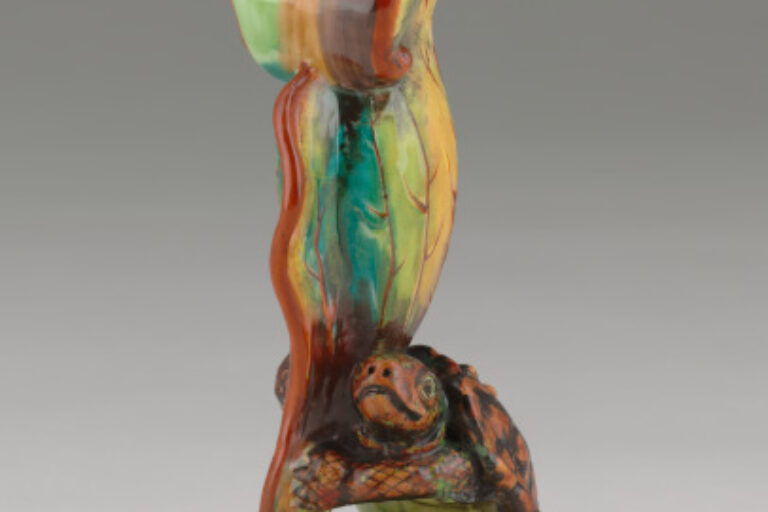 Turtle with Jack-in-the-Pulpit Vase
