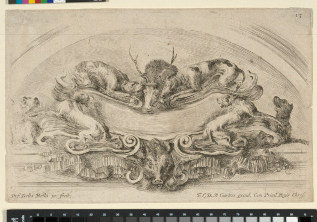 Plate 13 from the series “Raccolta di varii cappriccii et nove invention di cartelle et ornamenti”